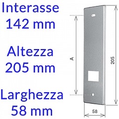 007P1430 Inox interasse 142 mm (+1,72 €)