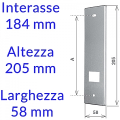 007P1830 Inox interasse 184 mm (+1.72 €)