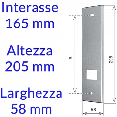 007P1630 Inox interasse 165 mm (+1.72 €)