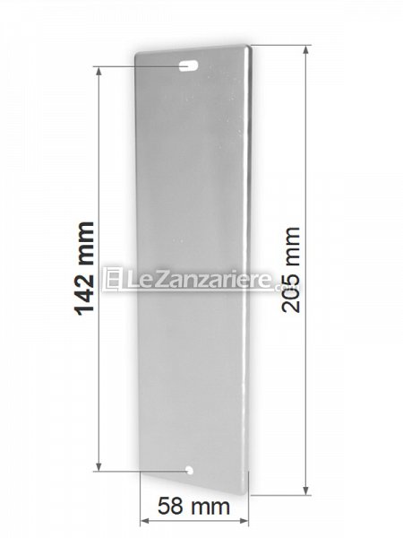 Stafer Placca Zenith cieca inox con interasse 142 mm