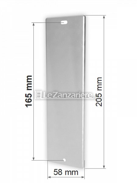 Placca Zenith cieca inox con interasse 165 mm