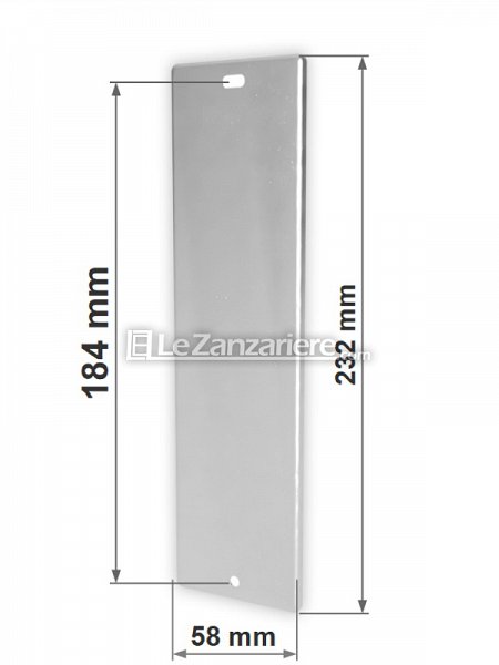 Stafer Placca Uni cieca inox con interasse 184 mm