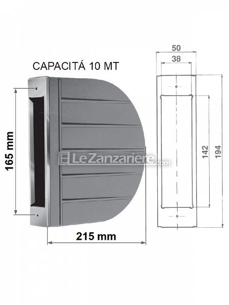 Cassetta Zenith con interasse 165 mm