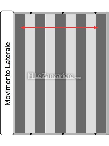 Rete sostitutiva in fibra di vetro zebrata per zanzariera a scorrimento orizzontale